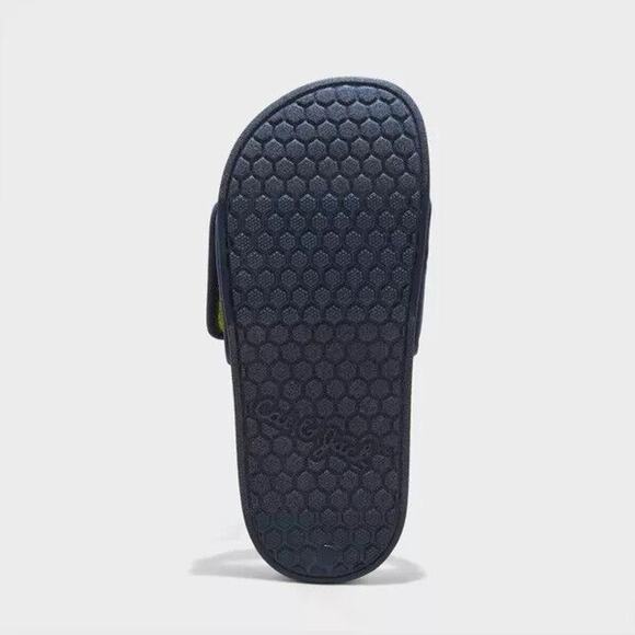 Unisex Kris Sport Slide Sandals Navy Blue Hook Loop Strap Cat & Jack Size L 4/5 - Picture 4 of 4